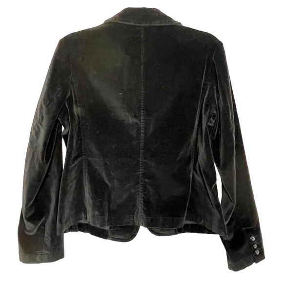 Vintage Y2K Talbots Black Velvet Washable Blazer Size 10 - Picture 4 of 6